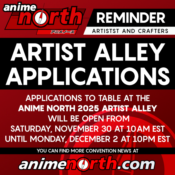 Artist Alley Application Window: November 30 to December 2