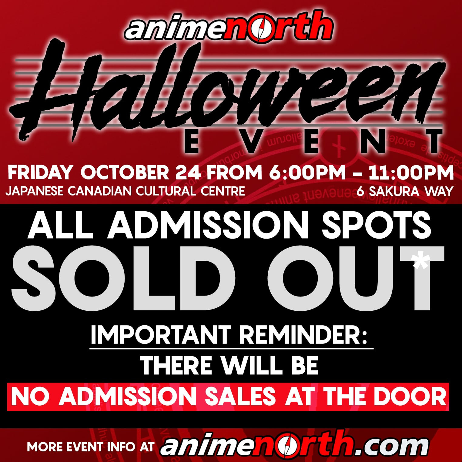 AN Halloween 2025 Tickets Sold Out